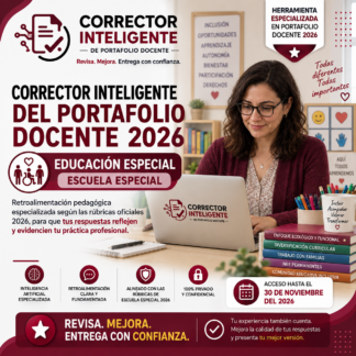 Corrector Inteligente de Portafolio Docente 2026 | Educación Especial (Escuela Especial)